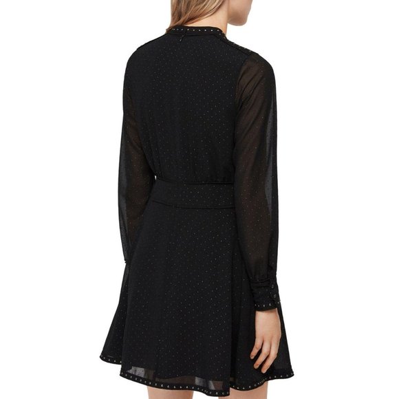 All Saints Kay Stud Dress, size 0 - Picture 2 of 4
